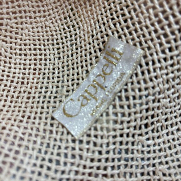 VTG Cappelli Florida Woven Straw Sun Hat Floral Ribbon Classic Cottage - Picture 8 of 11